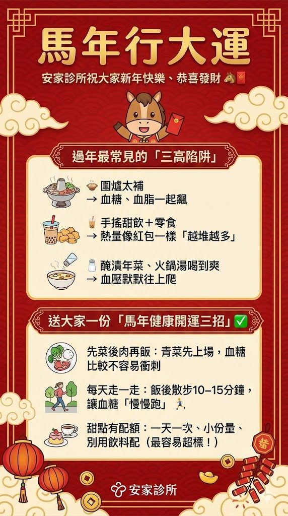 馬年行大運｜安家診所祝大家新年快樂、恭喜發財