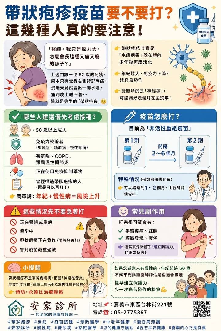 【帶狀疱疹疫苗要不要打?這幾種人真的要注意!】