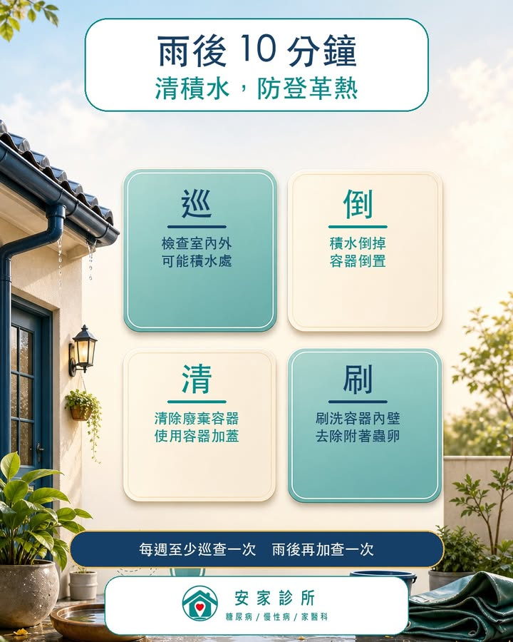 雨後別只擦地板，也要找積水。