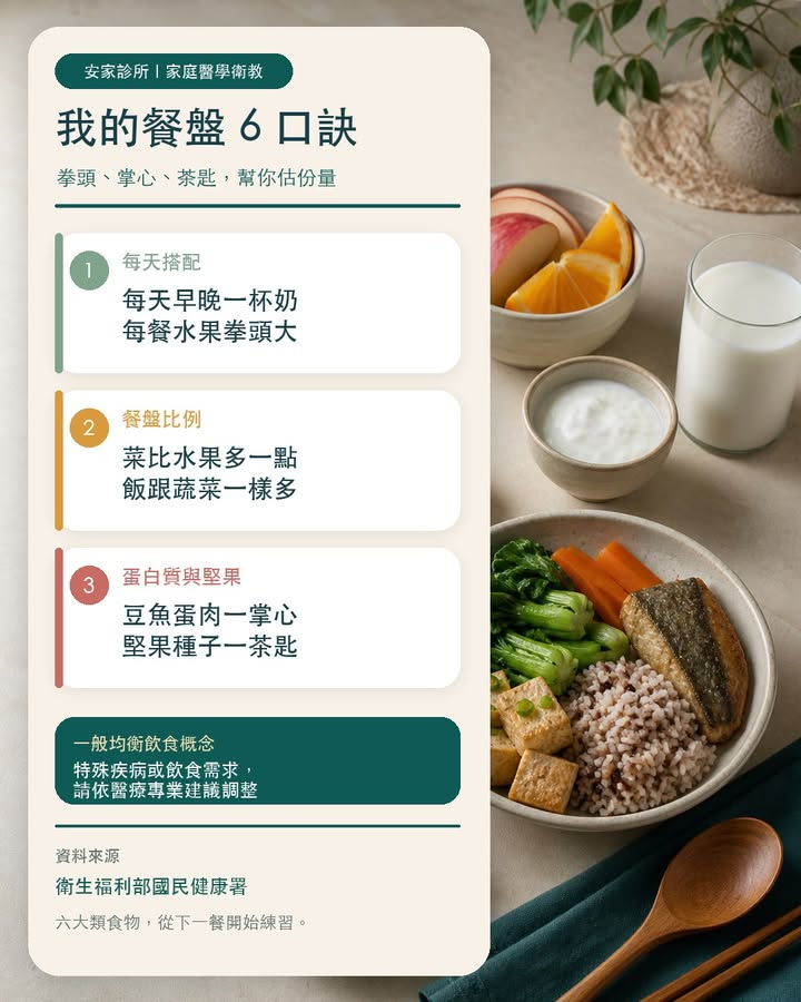 吃得均衡，不一定要先學會秤重或算熱量。