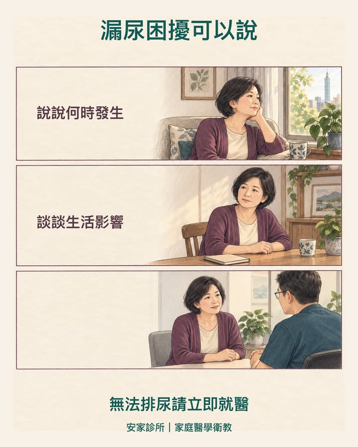 「有點漏尿，但不好意思開口……」